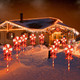 VIHOSE 2 Sets Christmas Lollipop Pathway Lights Christmas Yard Decorations 8 Modes LED Lollipop Marker Lights Waterproof Landscape Lights for Xmas Outsides Yard Garden Patio Walkway(Lollipop)