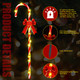 VIHOSE 12 Pcs 30" Solar Christmas Candy Cane Lights Pathway Walkway Markers Light with Red Bow Waterproof Garden String Light Decoration with 120 LED Light Xmas Patio Yard Lawn Driveway
