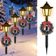 VIHOSE 4 Pcs 21.3 Inch Christmas Solar Pathway Lights Outdoor Waterproof Solar Christmas Street Lights with Ribbon Accessories Solar Outdoor Lights for Yard Pathway Walkway Holiday Decor(Wreath) VIHOSE 4 Pcs 21.3 Inch Christmas Solar Pathway Lights Outdoor Waterproof Solar Christmas Street Lights with Ribbon Accessories Solar Outdoor Lights for Yard Pathway Walkway Holiday Decor(Wreath)