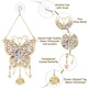 Christmas Butterfly Ornaments Decor Hanging Rhinestones Metal Suncatcher Ornament for Christmas Tree Window Home Decoration, Glittering Butterfly s for Women, Mom-Gold
