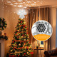 Christmas Tree Topper with 3D Rotating Silver Snowflake Projector for Christmas Tree, Hollow Design Holiday Decorations, Christmas Decor