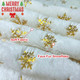 Christmas Tree Skirt 60 Inch, Gold Snowflake White Christmas Tree Decorations Indoor Sequin Tree Collar Faux Fur Plush Rug Xmas Large Mat Decor Ornaments for 4ft-9ft Tree