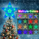 8.6" Christmas Tree Topper Star, RGB LED Lighted Star Tree Top w/Remote Control, 25 Light Modes, Speed, Timer, USB Plug in, Wire 16.4Ft Treetop for Xmas Holiday Party Decorations