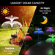Solar Garden Lights 3 Pack d Solar Outdoor Lights Waterproof 7 Color Changing Double Jellyfish and Star Solar Flower Lights for Christmas Outdoor Yard Garden Decor,s for Women