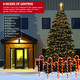 WeGuard 10PK Christmas Candy Cane Pathway Lights Outdoor Decorations 21" 8 Lighting Modes Flashing Waterproof Outdoor Lighted Christmas Decor for Garden Yard (Red)
