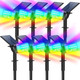 49 LED Color Changing Solar Spot Lights Outdoor Waterproof, Solar Christmas Lights Outside, [7 Lighting Mode/8 Pack] Flood Powered Spotlights for Yard Garden Pathway Landscape Tree Decorations