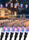 Christmas Pathway Lights Outdoor, 25Ft 20 Led C9 Christmas Lights with 20 Stakes, Waterproof Connectable Christmas Walkway Lights for Sidewalk, Yard, Garden, Lawn, Outdoor Christmas Decorations