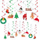WERNNSAI Christmas Party Hanging Swirl Decorations - 27 Pieces Sparkly Streamer Party Spiral Ceiling Decorations Birthday Party Supply Xmas Themed Fiesta Ornaments WERNNSAI Christmas Party Hanging Swirl Decorations - 27 Pieces Sparkly Streamer Party Spiral Ceiling Decorations Birthday Party Supply Xmas Themed Fiesta Ornaments