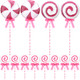 Wettarn 12 Pieces Christmas Tree Picks Christmas Candy and Lollipop Pick Striped Christmas Decorations Candy Tree Topper for Xmas Tree Craft Home Holiday Party Decor (Pink)