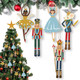 Weysat Christmas Nutcracker Decoration Set Nutcracker Ornaments for Tree Mini Princess Ballet Mouse King Soldier Figures for Xmas Tree Outdoor Party(Wood Vivid Style,20 Pieces)