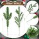 100 Pieces Christmas Pine Needles 10 inch Artificial Pine Branches Green Leaves Needle Garlands Pine Twigs Faux Cedar Branches Greenery DIY Accessories for Christmas Holiday Winter (Modern Style)