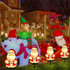 d 6-Pack Solar Christmas Garden Stake Lights, Outdoor Waterproof Solar Santa Claus Garden Stake Christmas Pathway Lights for Christmas Decorations Garden Lawn Pathway Patio (8 Modes)