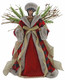 Windy Hill Collection 14" Red Checkered Burlap Angel African American Ethnic Christmas Tree Topper or Table Top 514220