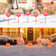 Christmas Santa Stop Here Garden Stakes 5 Packs Battery Christmas Yard Sign with LED Lights Waterproof Xmas Outdoor Decorations for Garden Lawn Pathway