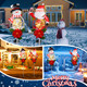 Solar Christmas Garden Stake Lights Snowman&Santa Claus Solar Christmas Decorations with LED Lights Outdoor Pathway Lights Christmas Landscape Lights for Garden(2 PCS)