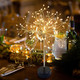 2Pack Firework Table Lamp, 120LED Firework Dandelion Copper Wire String Branch Atmosphere Decorative Desk Lamp USB/Battery Powered 8Modes for Bedroom Dinner Christmas Banquet Wedding Party
