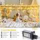 200LED 60FT Warm White LED Christmas Tree String Lights Outdoor Waterproof Twinkle Lights for Bedroom with 8 Modes Memory Function & Timer Plug in Xmas for House Holiday Indoor Decorations