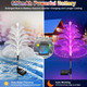 Solar Garden Lights 6 Pack d Solar Outdoor Lights Waterproof 7 Color Changing 5 Layer Jellyfish and Star Solar Flower Lights for Christmas Outdoor Yard Garden Decor,s for Women
