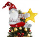 Christmas Tree Topper Gnome Decorations with Lights Star, Handmade Embrace Christmas Tree Gnome with Lighted Star，Christmas Home Decor Curtain Tie Wine Bottle Decoration, Red Hat