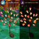 Christmas Outside Decorations Solar Mushroom Garden Stake Lights Outdoor-2PACK 40LED Red Mushroom Decor Tree Lights for Christmas s&Christmas Party, Solar Christmas Lights for Yard Home
