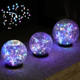 Solar Globes for Outside Solar Balls for Garden Crackle Glass Globe Solar Garden Lights Lawn Decor Yard Decor Backyard Decor for Outdoor Decor Decorations Pathway Patio