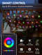 XMCOSY+ Smart Outdoor String Lights, RGB 123ft Color Changing LED Patio Lights with 40 Acrylic Bulbs, APP WiFi Control, Work with Alexa, Google, IP65 Waterproof for Halloween Decorations, Christmas