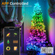 XTF2015 Christmas Tree Lights Color Changing Smart RGB String Lights 99FT 300LED with Remote & App Control & Timer, Waterproof Christmas Lights Multiple Function Modes for Garden Tree House Decor