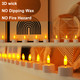 12PCS Rechargeable Candles Flameless Flickering LED Tea Lights Battery Operated with 3D Wicks and Base for Home, Restaurants,Wedding,Bar,Dinner,Christmas Decor(No Remote Control)