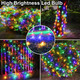 YAOZHOU Solar Christmas Net Lights Multicolor, Outdoor Waterproof 264Led 9.9Ft6.6Ft Mesh Lights 8 Modes with Timer, Solar Powered Christmas Decorations for Lawn, Bushes, Trees