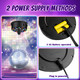 10 RPM Disco Ball with Motor and Mirror Ball — Plug/Battery Powered Disco Ball Light with 4 Color Lights,18 LED Beads and Mirror Ball, Christmas Party, Back to 70s Theme Party Supplies 10 RPM Disco Ball with Motor and Mirror Ball — Plug/Battery Powered Disco Ball Light with 4 Color Lights,18 LED Beads and Mirror Ball, Christmas Party, Back to 70s Theme Party Supplies