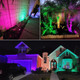 24W Christmas Halloween Spotlight, RGB Color Changing Landscape Lighting with 12 Colors 19 Modes, 120V Waterproof Spotlight with Remote, Outdoor LED Spot Lights for Yard House Garden Tree Décor 4 Pack