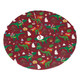 Red Christmas Tree Skirt 48" Cute Dinosaur Tree Mat for Christmas Xmas Festive Party Yard Decorations Indoor Outdoor Ornaments