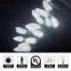 C3 Christmas Lights 50 Cool White LED String Lights, 120V UL, 17FT Green Wire Xmas Lights for Indoor & Outdoor Use, Trees, Pathway, Holiday Party Decorations