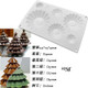 2PCS Christmas Silicone Mold 7 Cavity Xmas Tree Silicone Mold Christmas Chocolate Candy Cake Mold Santa Claus Xmas Tree Silicone Baking Mold for DIY Cake Topper Cookie Cake Chocolate Decoration D