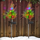 2 Pack Christmas Decorations Outdoor, Solar Christmas Tree Lights Waterproof with Flashing Modes & Constant,Outdoor Christmas Decorations Yard Lights,Bright 20LED Muliti-Color Christmas Yard