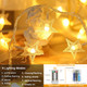 YoTelim Star String Lights Battery Operated，Water Proof 33FT 100 LED Fairy Christmas Lights 8 Modes with Remote Control, for Home, Party, Wedding, Garden Decoration Warm White
