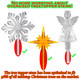 110Pcs in 10 Colors Ceramic Christmas Tree Replacement Bulbs - Plastic Lights Pegs, Included Angel Topper＆Snowflake Top＆Cross Stars.