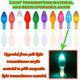110Pcs in 10 Colors Ceramic Christmas Tree Replacement Bulbs - Plastic Lights Pegs, Included Angel Topper＆Snowflake Top＆Cross Stars.