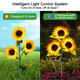 Solar Sunflower Garden Lights Outdoor Garden Decor - d 2 Pack with 6 Sunflower Lights Waterproof Solar Outdoor Lights Decorative for Christmas Yard Patio Pathway Decoration