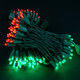 YULETIME Red & Green One-Piece 5MM LED Christmas Lights, Total 48 Feet 140 Count 2 Strands 24ft 70ct Waterproof Wide Angle String Light (Red & Green)