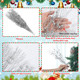 Yunsailing 20 Pcs Artificial Glitter Berry Stem Ornaments 17 Inch Fake Long Branch Tree Picks Flowers for Tall Vase Wedding Party Decoration(Silver)