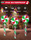 Lollipop Christmas Pathway Lights Outdoor Decorations, 80 LED Lighted Candy Cane Decorations with 8 Flickering Light Modes, Timer, Outdoor Christmas Decorations for Yard Walkway, 4 Pack 28 Inch