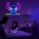 Stitch Neon Signs for Bedroom Decor, Dimmable Stitch LED Neon Lights for Wall Art Decor for Kids Game Room Man Cave Girl Boys Girl Birthday Party Christmas and Thanksgiving (Blue)