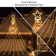ZTX Christmas Star String Lights,11 Lighting Modes Christmas Decorations Clearance Outdoor with Remote,11Ft Waterfall Christmas Tree Lights for Christmas, Year,Birthday(Warm White) ZTX Christmas Star String Lights,11 Lighting Modes Christmas Decorations Clearance Outdoor with Remote,11Ft Waterfall Christmas Tree Lights for Christmas, Year,Birthday(Warm White)