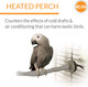 K&H Pet Products Thermo-Perch Heated Bird Perch Gray Medium 1.25 X 13 Inches K&H Pet Products Thermo-Perch Heated Bird Perch Gray Medium 1.25 X 13 Inches