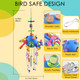 Katumo Bird Toys, Parrot Pull Spoons Colorful Acrylic Stick Toys Bird Chew Toys For Parrot, African Grey, Conure, Caique, Quaker, Small Cockatoo, Mini Macaw, Eclectus And Similar Birds
