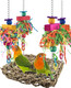 Katumo Conure Toys, Bird Grass Swing Mat Parrot Climbing Hammock With Colorful Toys For Parakeet, Cockatiel, Sun Conure, Lovebird, Budgie, Small Birds Katumo Conure Toys, Bird Grass Swing Mat Parrot Climbing Hammock With Colorful Toys For Parakeet, Cockatiel, Sun Conure, Lovebird, Budgie, Small Birds