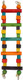 Rainbow Wooden Parrot Ladder Small African Grey Cockatoo Conure Macaw