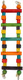 Rainbow Wooden Parrot Ladder Small African Grey Cockatoo Conure Macaw