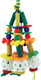 Whiffle Wonder Parrot Toy Colourful Wooden Plastic And Sisal Hanging Toy For African Grey Mini-Macaw Whiffle Wonder Parrot Toy Colourful Wooden Plastic And Sisal Hanging Toy For African Grey Mini-Macaw